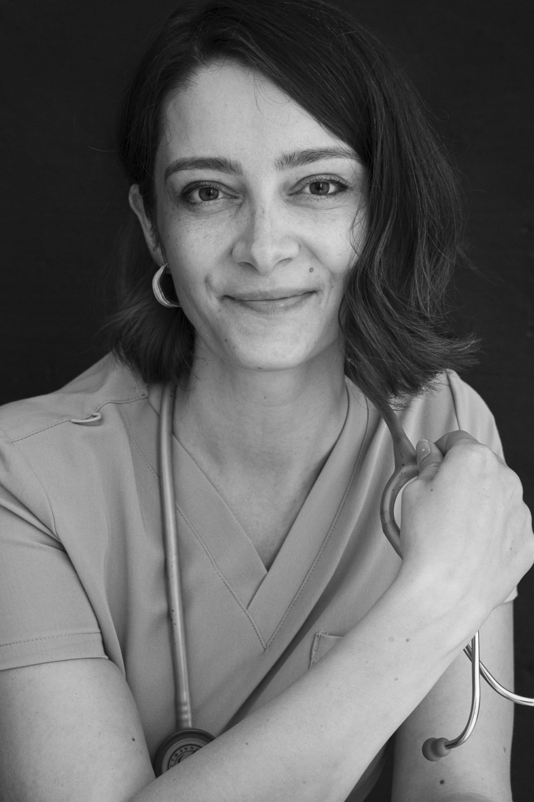 Natalia Suszczewicz ze stetoskopem